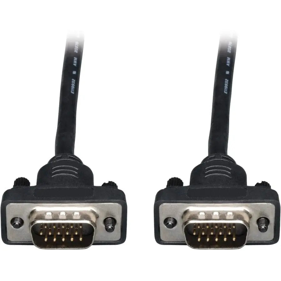 EATON Tripp Lite 25ft Low Profile VGA Coax Monitor Cable High Resolution HD15 M/M - Coaxial for Video Device, Monitor - 25 ft - 1 x HD-15 Male VGA - 1 x HD-15 Male VGA - Nickel Plated, Gold-plated Contacts ...  - P502-025-SM