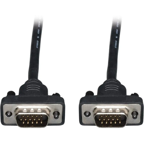 EATON Tripp Lite 25ft Low Profile VGA Coax Monitor Cable High Resolution HD15 M/M - Coaxial for Video Device, Monitor - 25 ft - 1 x HD-15 Male VGA - 1 x HD-15 Male VGA - Nickel Plated, Gold-plated Contacts ...  - P502-025-SM