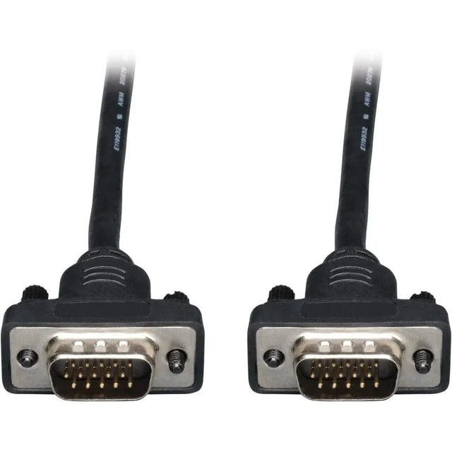 EATON Tripp Lite 25ft Low Profile VGA Coax Monitor Cable High Resolution HD15 M/M - Coaxial for Video Device, Monitor - 25 ft - 1 x HD-15 Male VGA - 1 x HD-15 Male VGA - Nickel Plated, Gold-plated Contacts ...  - P502-025-SM