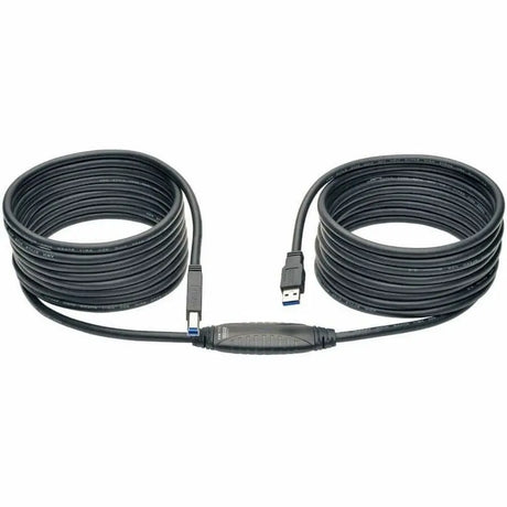 EATON Tripp Lite 25ft USB 3.0 SuperSpeed Active Repeater Cable A Male/B Male 25' - USB for Printer - 25 ft - 1 x Type A Male USB - 1 x Type B Male USB - Black - U328-025