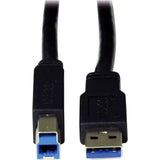 EATON Tripp Lite 25ft USB 3.0 SuperSpeed Active Repeater Cable A Male/B Male 25' - USB for Printer - 25 ft - 1 x Type A Male USB - 1 x Type B Male USB - Black - U328-025