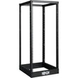 EATON Tripp Lite 25U 4-Post Open Frame Rack Cabinet Square Holes 1000lb Capacity - 24U Rack Height - Black - Cold-rolled Steel (CRS) - 1000 lb Static/Stationary Weight Capacity - SR4POST25