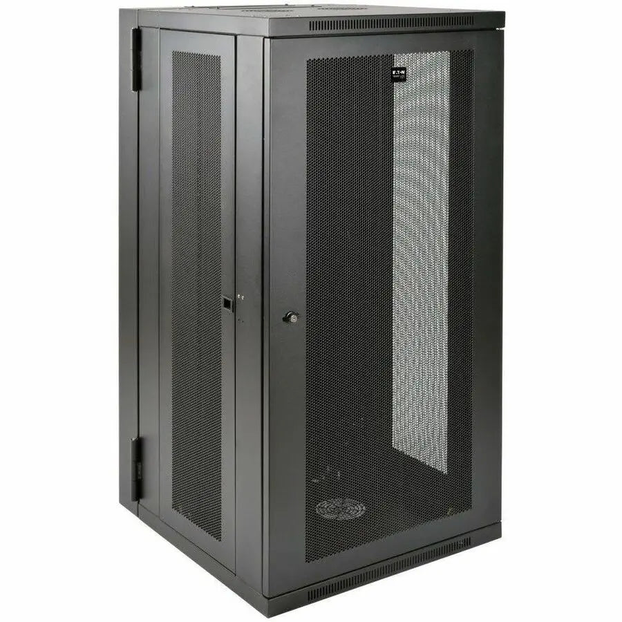EATON Tripp Lite 26U Wall Mount Rack Enclosure Server Cabinet Swinging Hinged Door Deep - For UPS - 26U Rack Height x 19" Rack Width x 24.50" Rack Depth - Wall Mountable - Black - Steel - 250 lb Maximum Wei - SRW26USDP