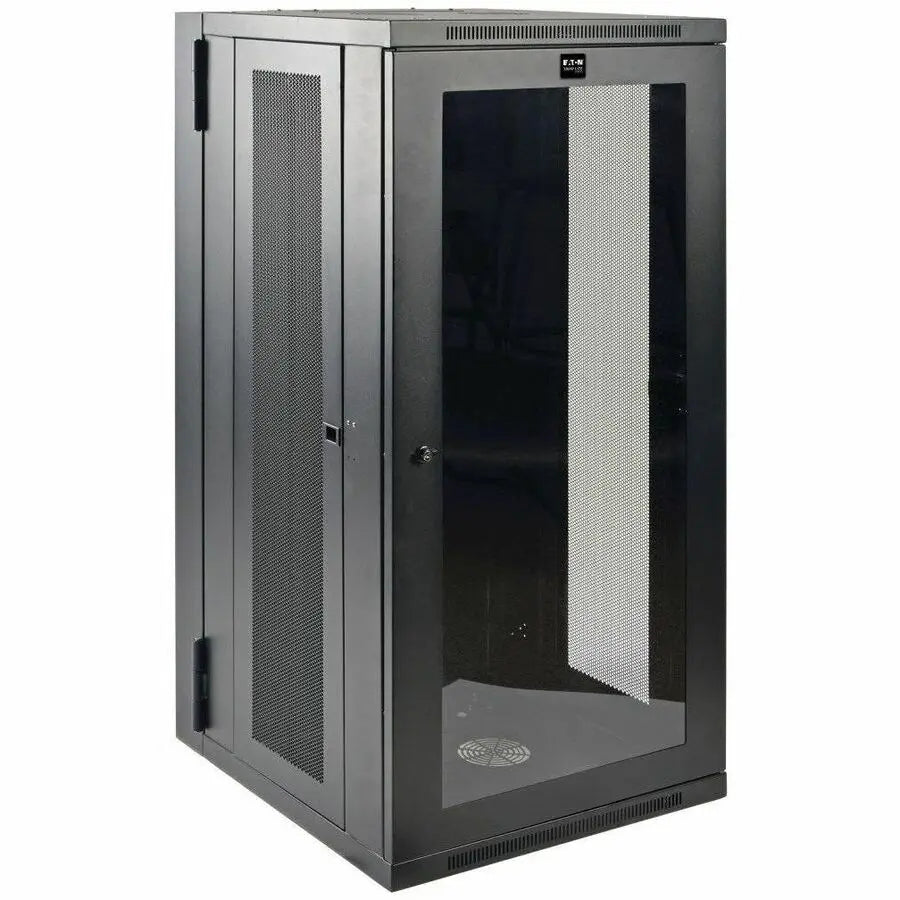 EATON Tripp Lite 26U Wall Mount Rack Enclosure Server Cabinet w Hinged Acrylic Window - For LAN Switch, Patch Panel - 26U Rack Height x 19" Rack Width x 11.42" Rack Depth - Wall Mountable - Black Powder Coa - SRW26USG