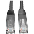 EATON Tripp Lite 2ft Cat6 Gigabit Molded Patch Cable RJ45 M/M 550MHz 24 AWG Black - Category 6 for Network Device, Router, Modem, Blu-ray Player, Printer, Computer - 128 MB/s - Patch Cable - 2 ft - 1 x RJ-4...  - N200-002-BK