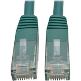 EATON Tripp Lite 2ft Cat6 Gigabit Molded Patch Cable RJ45 M/M 550MHz 24 AWG Green - Category 6 for Network Device, Router, Modem, Blu-ray Player, Printer, Computer - 128 MB/s - Patch Cable - 2 ft - 1 x RJ-4...  - N200-002-GN