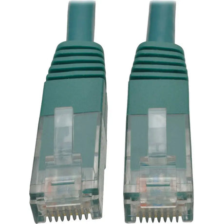 EATON Tripp Lite 2ft Cat6 Gigabit Molded Patch Cable RJ45 M/M 550MHz 24 AWG Green - Category 6 for Network Device, Router, Modem, Blu-ray Player, Printer, Computer - 128 MB/s - Patch Cable - 2 ft - 1 x RJ-4...  - N200-002-GN