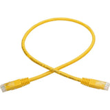 EATON Tripp Lite 2ft Cat6 Gigabit Molded Patch Cable RJ45 M/M 550MHz 24AWG Yellow 2' - Category 6 for Network Device, Router, Modem, Blu-ray Player, Printer, Computer - 128 MB/s - Patch Cable - 2 ft - 1 x R...  - N200-002-YW