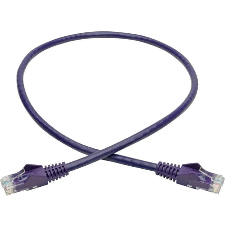 EATON Tripp Lite 2ft Cat6 Snagless Molded Patch Cable UTP Purple RJ45 M/M 2' - Category 6 for Switch, Hub, Network Device, Router, Server, Modem, Network Adapter - 128 MB/s - Patch Cable - 2 ft - 1 x RJ-45 ...  - N201-002-PU