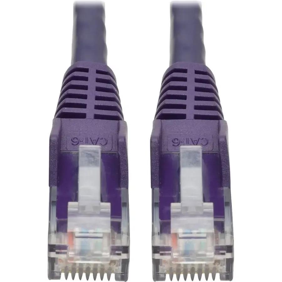 EATON Tripp Lite 2ft Cat6 Snagless Molded Patch Cable UTP Purple RJ45 M/M 2' - Category 6 for Switch, Hub, Network Device, Router, Server, Modem, Network Adapter - 128 MB/s - Patch Cable - 2 ft - 1 x RJ-45 ...  - N201-002-PU