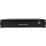 EATON Tripp Lite 2U Locking Rackmount Storage Drawer Rack Enclosures/ Open Frame - 19" 2U Wide Rack-mountable - Black Powder Coat - Cold-rolled Steel (CRS) - 50 lb x Maximum Weight Capacity - SRDRAWER2U