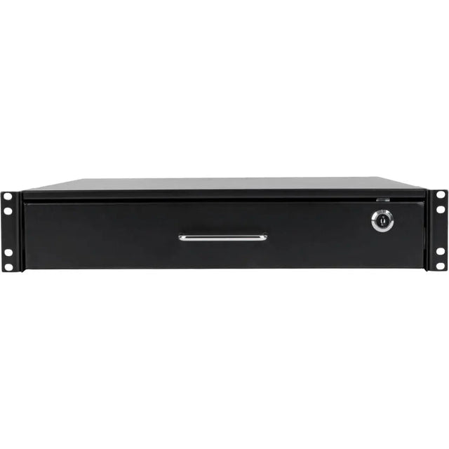 EATON Tripp Lite 2U Locking Rackmount Storage Drawer Rack Enclosures/ Open Frame - 19" 2U Wide Rack-mountable - Black Powder Coat - Cold-rolled Steel (CRS) - 50 lb x Maximum Weight Capacity - SRDRAWER2U