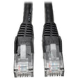 EATON Tripp Lite 3' Cat6 Gigabit Snagless Molded Patch Cable RJ45 M/M Black 3ft - 3ft - 1 x RJ-45 Male - 1 x RJ-45 Male - Black - N201-003-BK