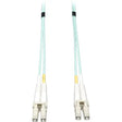 EATON Tripp Lite 35M 10Gb Duplex Multimode 50/125 OM3 Fiber Cable LC/LC Aqua 115' - LSZH Fiber Patch Cable, (LC/LC) - Aqua, 35M (115-ft.) - N820-35M