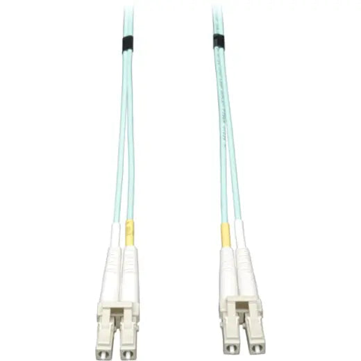 EATON Tripp Lite 35M 10Gb Duplex Multimode 50/125 OM3 Fiber Cable LC/LC Aqua 115' - LSZH Fiber Patch Cable, (LC/LC) - Aqua, 35M (115-ft.) - N820-35M