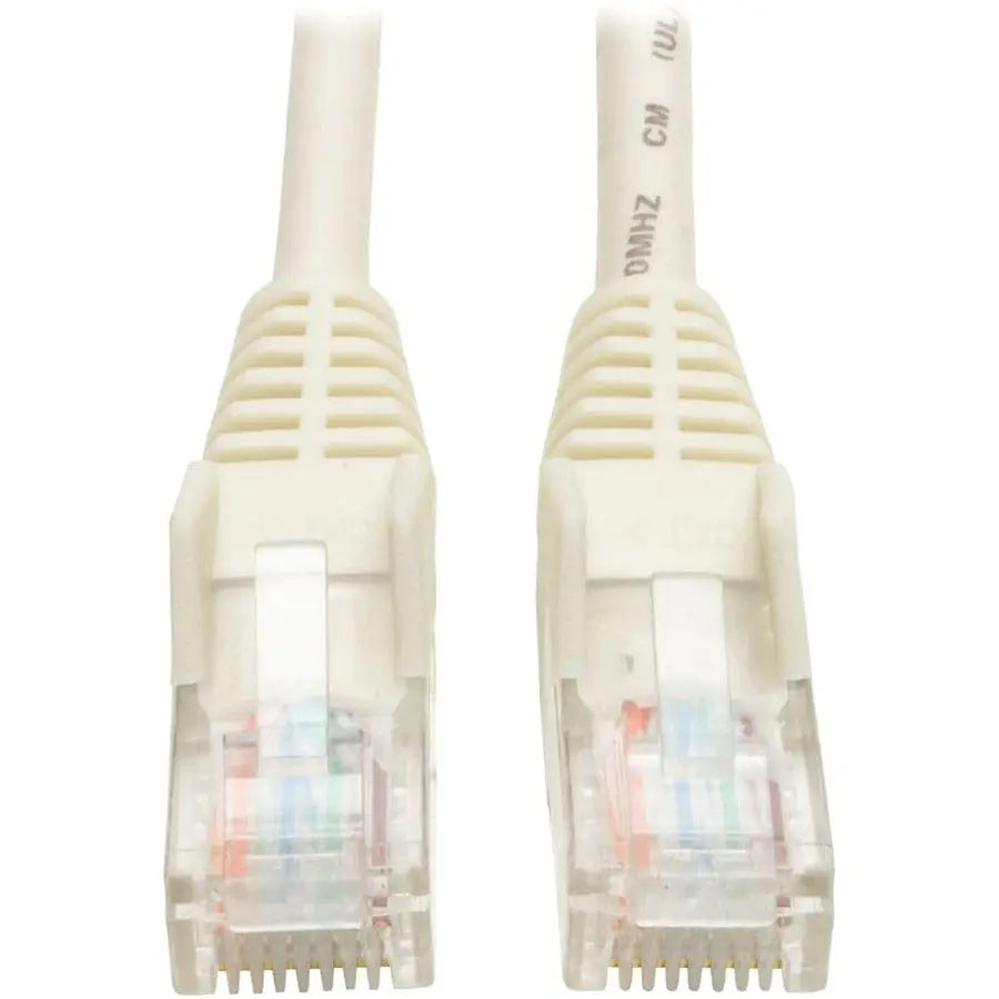 EATON Tripp Lite 3ft Cat5e / Cat5 350MHz Snagless Patch Cable RJ45 M/M White 3' - 3 ft Category 5e Network Cable for Network Device - First End: 1 x RJ-45 Network - Male - Second End: 1 x RJ-45 Network - Ma...  - N001-003-WH