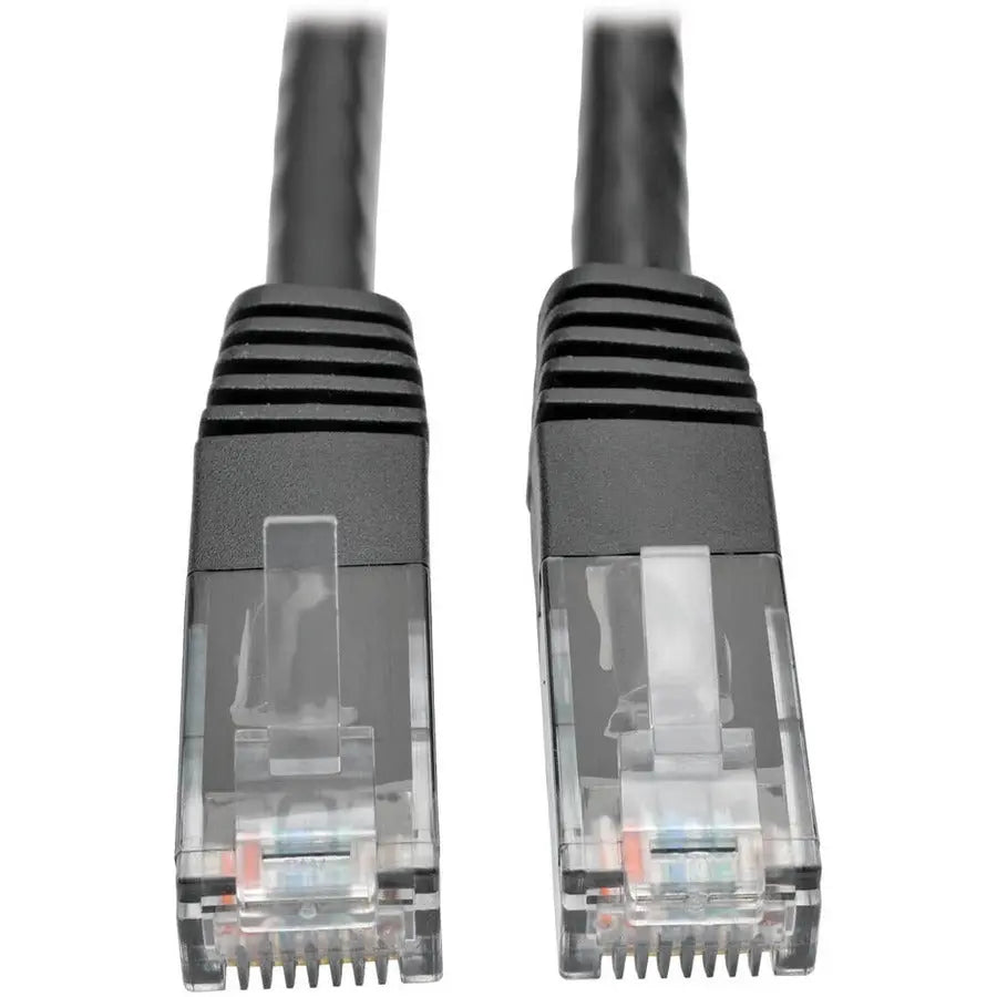 EATON Tripp Lite 3ft Cat6 Gigabit Molded Patch Cable RJ45 M/M 550MHz 24 AWG Black - Category 6 for Network Device, Router, Modem, Blu-ray Player, Printer, Computer - 128 MB/s - Patch Cable - 3 ft - 1 x RJ-4...  - N200-003-BK