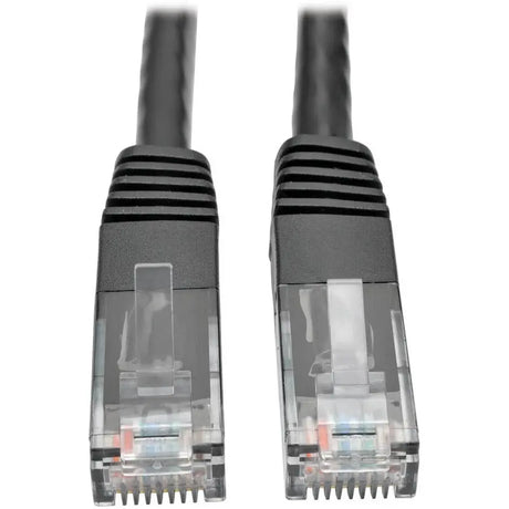 EATON Tripp Lite 3ft Cat6 Gigabit Molded Patch Cable RJ45 M/M 550MHz 24 AWG Black - Category 6 for Network Device, Router, Modem, Blu-ray Player, Printer, Computer - 128 MB/s - Patch Cable - 3 ft - 1 x RJ-4...  - N200-003-BK