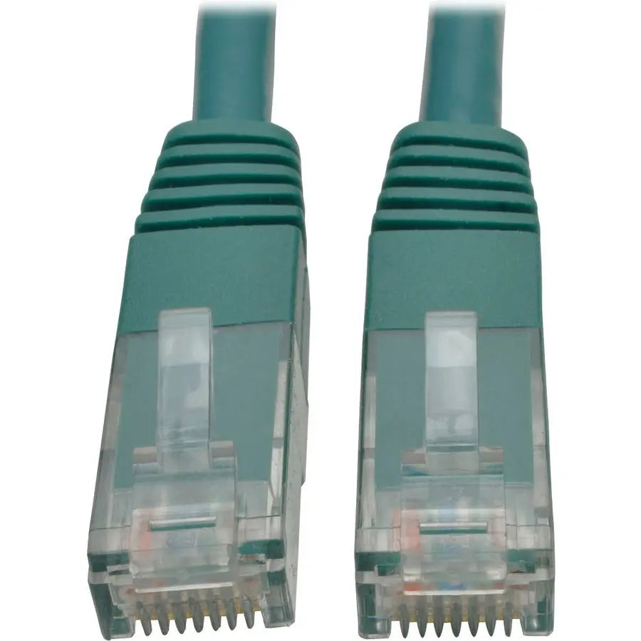 EATON Tripp Lite 3ft Cat6 Gigabit Molded Patch Cable RJ45 M/M 550MHz 24 AWG Green - Category 6 for Network Device, Router, Modem, Blu-ray Player, Printer, Computer - 128 MB/s - Patch Cable - 3 ft - 1 x RJ-4...  - N200-003-GN