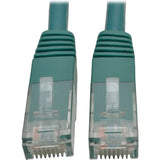 EATON Tripp Lite 3ft Cat6 Gigabit Molded Patch Cable RJ45 M/M 550MHz 24 AWG Green - Category 6 for Network Device, Router, Modem, Blu-ray Player, Printer, Computer - 128 MB/s - Patch Cable - 3 ft - 1 x RJ-4...  - N200-003-GN