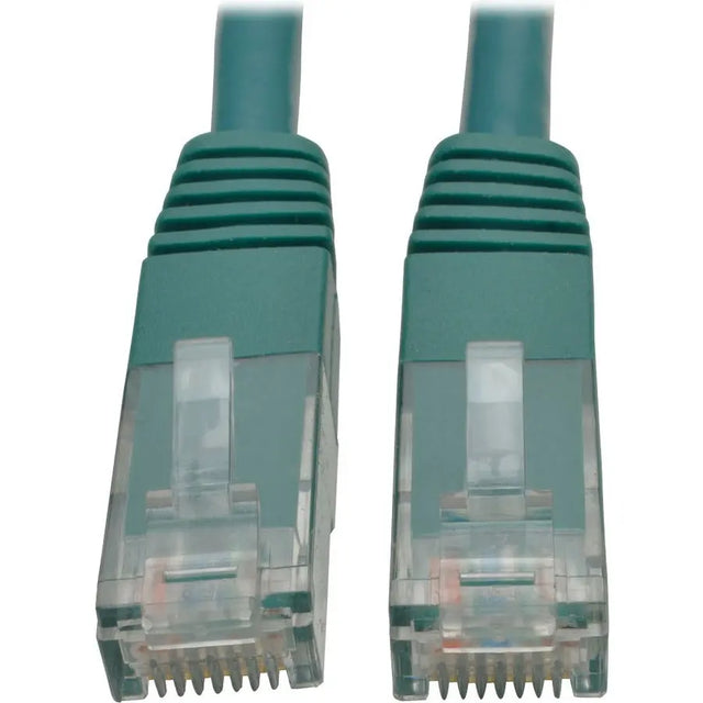 EATON Tripp Lite 3ft Cat6 Gigabit Molded Patch Cable RJ45 M/M 550MHz 24 AWG Green - Category 6 for Network Device, Router, Modem, Blu-ray Player, Printer, Computer - 128 MB/s - Patch Cable - 3 ft - 1 x RJ-4...  - N200-003-GN