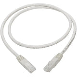 EATON Tripp Lite 3ft Cat6 Gigabit Molded Patch Cable RJ45 M/M 550MHz 24 AWG White 3' - Category 6 for Network Device, Router, Modem, Blu-ray Player, Printer, Computer - 128 MB/s - Patch Cable - 3 ft - 1 x R...  - N200-003-WH