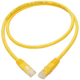 EATON Tripp Lite 3ft Cat6 Gigabit Molded Patch Cable RJ45 M/M 550MHz 24AWG Yellow - Category 6 for Network Device, Router, Modem, Blu-ray Player, Printer, Computer - 128 MB/s - Patch Cable - 3 ft - 1 x RJ-4...  - N200-003-YW