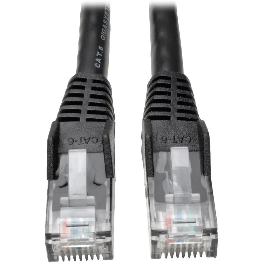 EATON Tripp Lite 3ft Cat6 Gigabit Snagless Molded Patch Cable RJ45 M/M Black 3' 50 Bulk Pack - 3 ft Category 6 Network Cable for Network Device, Printer, Blu-ray Player, Router, Modem - First End: 1 x RJ-45 - N201-003-BK50BP