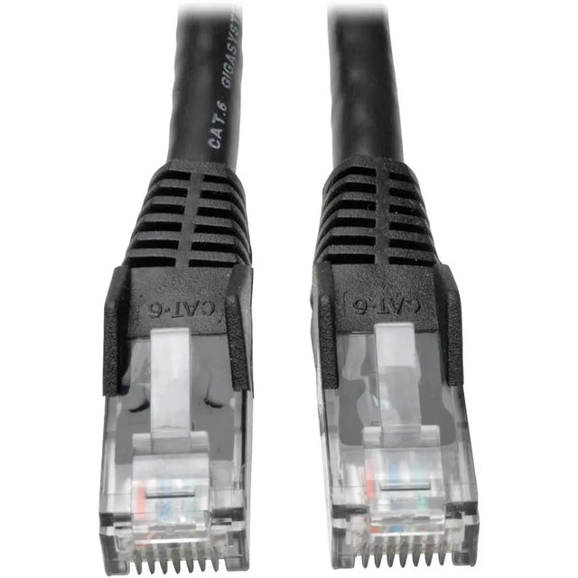EATON Tripp Lite 3ft Cat6 Gigabit Snagless Molded Patch Cable RJ45 M/M Black 3' 50 Bulk Pack - 3 ft Category 6 Network Cable for Network Device, Printer, Blu-ray Player, Router, Modem - First End: 1 x RJ-45 - N201-003-BK50BP