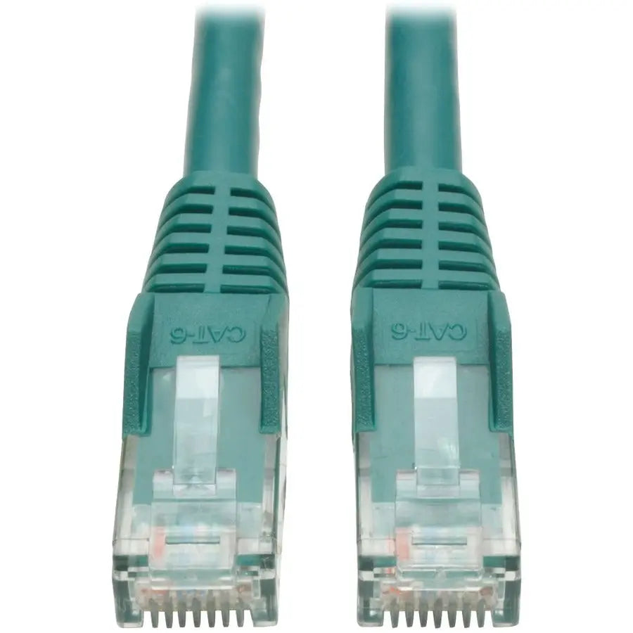 EATON Tripp Lite 3ft Cat6 Gigabit Snagless Molded Patch Cable RJ45 M/M Green 3' - 3ft - 1 x RJ-45 Male - 1 x RJ-45 Male - Green - N201-003-GN