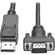 EATON Tripp Lite 3ft DisplayPort to VGA Adapter Active Converter Cable Latches DP to HD15 DPort 1.2 M/M - for Video Device, Projector, TV, Graphics Card, Monitor - 3 ft - 1 x HD-15 Male VGA - 1 x DisplayPor - P581-003-VGA-V2