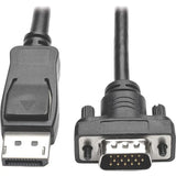 EATON Tripp Lite 3ft DisplayPort to VGA Adapter Active Converter Cable Latches DP to HD15 DPort 1.2 M/M - for Video Device, Projector, TV, Graphics Card, Monitor - 3 ft - 1 x HD-15 Male VGA - 1 x DisplayPor - P581-003-VGA-V2