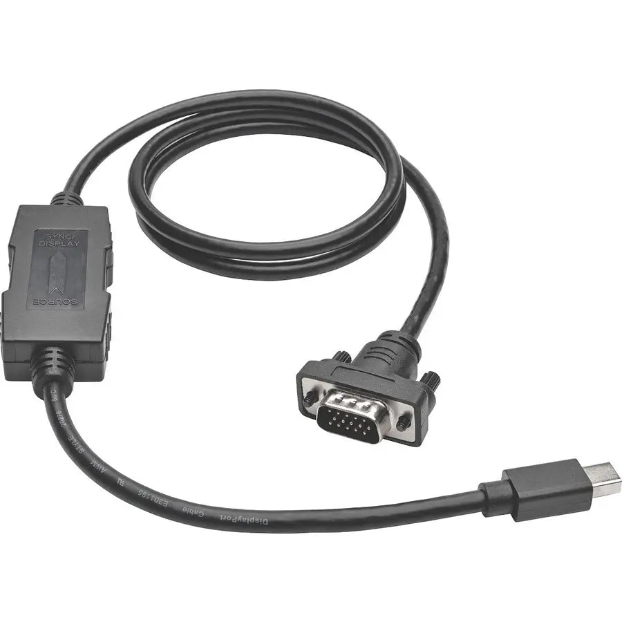 EATON Tripp Lite 3ft Mini DisplayPort to VGA Adapter Active Converter mdp to VGA 1920 x 1200 DPort 1.2 M/M - DisplayPort/VGA for Video Device, Projector, TV, Graphics Card, Monitor - 3 ft - 1 x HD-15 Male V - P586-003-VGA-V2