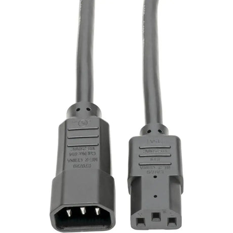 EATON Tripp Lite 3ft Power Cord Extension Cable C14 to C13 Heavy Duty 15A 14AWG 3' - 14 Gauge - 250 V AC15 A - Black - 3 ft Cord Length - P005-003