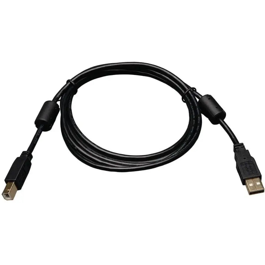 EATON Tripp Lite 3ft USB 2.0 Hi-Speed A/B Device Cable Ferrite Chokes M/M 3' - USB - 3 ft - 1 x Type A Male USB - 1 x Type B Male USB - Black - U023-003