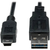 EATON Tripp Lite 3ft USB 2.0 High Speed Converter Adapter Cable Reversible A to 5Pin Mini B M/M - (Reversible A to 5Pin Mini-B M/M) 3-ft. - UR030-003