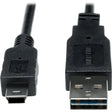 EATON Tripp Lite 3ft USB 2.0 High Speed Converter Adapter Cable Reversible A to 5Pin Mini B M/M - (Reversible A to 5Pin Mini-B M/M) 3-ft. - UR030-003