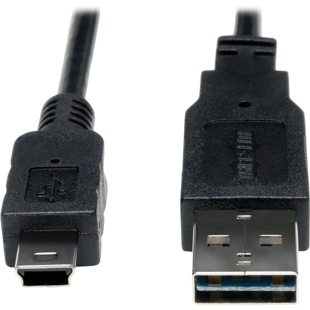 EATON Tripp Lite 3ft USB 2.0 High Speed Converter Adapter Cable Reversible A to 5Pin Mini B M/M - (Reversible A to 5Pin Mini-B M/M) 3-ft. - UR030-003