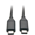 EATON Tripp Lite 3ft USB 3.1 Gen 1 Cable 5 Gbps USB Type-C to USB Type-C M/M 3' - USB for Chromebook, Smartphone, Tablet, Ultrabook - 640 MB/s - 3 ft - 1 x Type C Male USB - 1 x Type C Male USB - Nickel Pla - U420-003