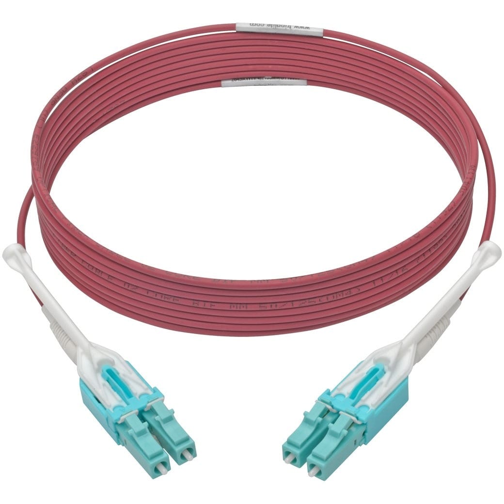 EATON Tripp Lite 3M 10Gb Duplex Multimode Fiber Patch Cable 50/125 OM4 LC/LC LSZH - Fiber Optic for Network Device - 12.50 GB/s - Patch Cable - 9.84 ft - 2 x LC Male Network - 2 x LC Male Network - 50/125 &...  - N821-03M-MG-T