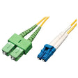 EATON Tripp Lite 3M Duplex Singlemode 9/125 Fiber Optic Patch Cable LC/SC/APC 10' 10ft 3 Meter - LC Male Network - SC Male Network - 9.84ft - N366-03M-AP