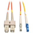 EATON Tripp Lite 3M Fiber Optic Mode Conditioning Patch Cable LC/SC 10' 10ft 3 Meter - 10 ft Fiber Optic Network Cable for Network Device, Router, Switch - First End: 2 x LC Network - Male - Second End: 2 x - N425-03M