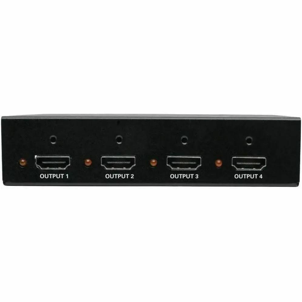 EATON Tripp Lite 4-Port 3D HDMI Splitter HDCP 2.2, HDR, 4K @ 60Hz Ultra HD Video Audio - 3840 × 2160 - 22.97 ft Maximum Operating Distance - HDMI In - HDMI Out - Metal - TAA Compliant - B118-004-UHD-2