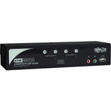 EATON Tripp Lite 4-Port Desktop KVM Switch Audio, 2-Port USB, On-Screen Display & Cables - 4 Computer(s) - 2048 x 1536 - 2 x PS/2 Port - 2 x USB - Rack-mountable, Desktop - 1U - B006-VUA4-K-R