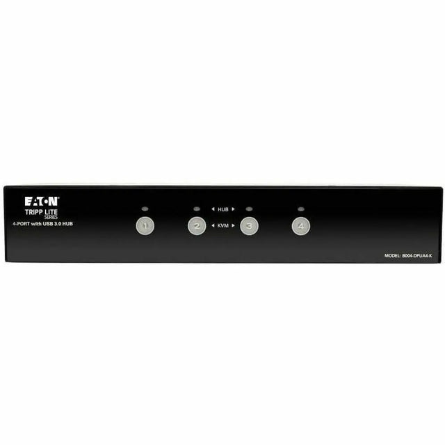 EATON Tripp Lite 4-Port DisplayPort KVM Switch w/Audio, Cables and USB 3.0 SuperSpeed Hub - 4 Computer(s) - 1 Local User(s) - 2560 x 1600 - 8 x USB - 5 x DisplayPort - B004-DPUA4-K