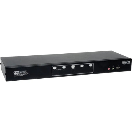 EATON Tripp Lite 4-Port Dual Monitor DVI KVM Switch with Audio and USB 2.0 Hub, Cables included - 4 Computer(s) - 1 Local User(s) - 2560 x 1600 - 1 x Network (RJ-45) - 7 x USB - 10 x DVI - Desktop - TAA Com...  - B004-2DUA4-K
