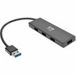 EATON Tripp Lite 4-Port Portable Slim USB 3.0 Superspeed Hub w/ Built In Cable - USB - External - 4 USB Port(s) - 4 USB 3.0 Port(s) - PC, Mac - U360-004-SLIM