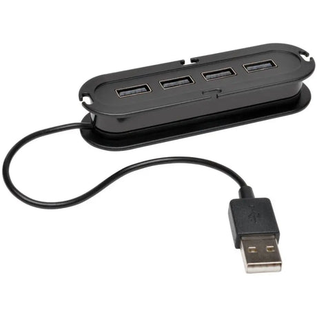 EATON Tripp Lite 4-Port USB 2.0 Hi-Speed Ultra-Mini Hub w/ Cable Compact Mobile - USB - 4 USB Port(s) - 4 USB 2.0 Port(s) - U222-004
