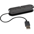 EATON Tripp Lite 4-Port USB 2.0 Hi-Speed Ultra-Mini Hub w/ Cable Compact Mobile - USB - 4 USB Port(s) - 4 USB 2.0 Port(s) - U222-004
