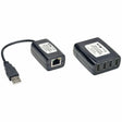 EATON Tripp Lite 4-Port USB 2.0 Over Cat5 Cat6 Video Extender Hub Kit Transmitter & Receiver 164' - B203-104-PNP